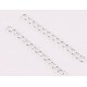 Chain by the metre, Curb link, 3.5x5.0mm, silver plate