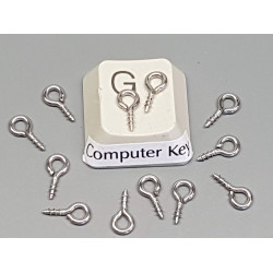 Pendant Eyelet, Stainless Steel, 8x4mm, per 100