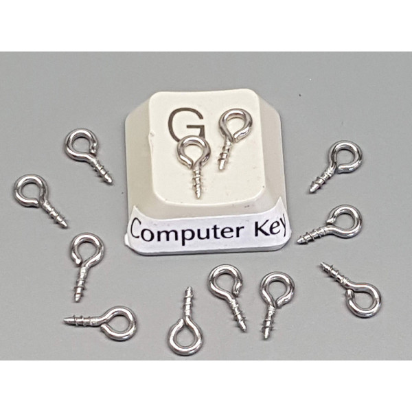 Pendant Eyelet, Stainless Steel, 8x4mm, per 100