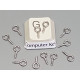 Pendant Eyelet, Stainless Steel, 8x4mm, per 100