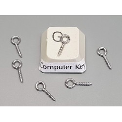 Pendant Eyelet, Stainless Steel, 10x4mm, per 100