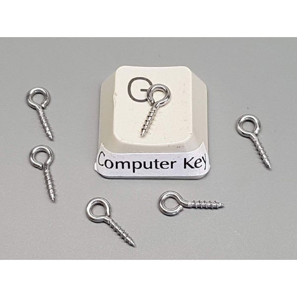 Pendant Eyelet, Stainless Steel, 10x4mm, per 100