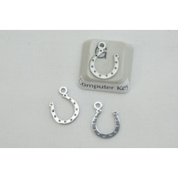 201 stainless steel Charm, Horseshoe, 13x10mm