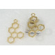 Charm / pendant, Beehive, 25mm, gold colour