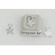 Charms, wee star charms, silver colour, bag of 20