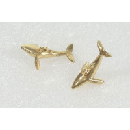 Tiny whale charm, 17mm, gold colour