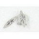 Connector, oval marquise eye-shape with star cut, 30x8mm