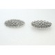 Connector, disc, with holes, setting, base, 25mm, antiqued silver