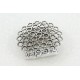 Connector, disc, with holes, setting, base, 25mm, antiqued silver
