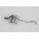 Cord Ends, 5mm hole, 304 Stainless Steel, with Lobster Claw Clasps and Extender chain, set