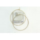 25mm gold colour Surgical Steel wire loop / hoop, wine glass ring, earring hoop, each