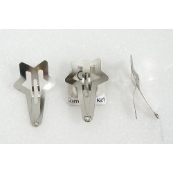 Star Alligator Hair Clip 31mm with hole/hanger