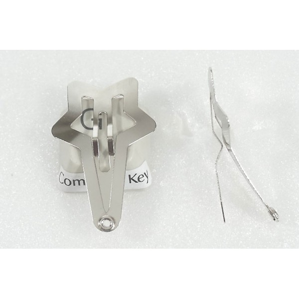 Star Alligator Hair Clip 31mm with hole/hanger