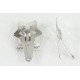 Star Alligator Hair Clip 31mm with hole/hanger