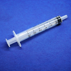 Syringe, plastic, 3ml, slip tip