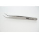 Beading Tweezer, angled tip with pointed end, stainless steel, 12cm