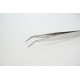 Beading Tweezer, angled tip with pointed end, stainless steel, 12cm
