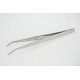 Beading Tweezer, angled tip with pointed end, stainless steel, 12cm