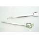 Beading Tweezer, with bead scoop / shovel,  stainless steel