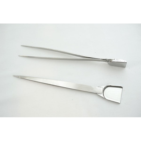 Beading Tweezer, with bead scoop / shovel,  stainless steel
