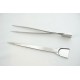 Beading Tweezer, with bead scoop / shovel,  stainless steel