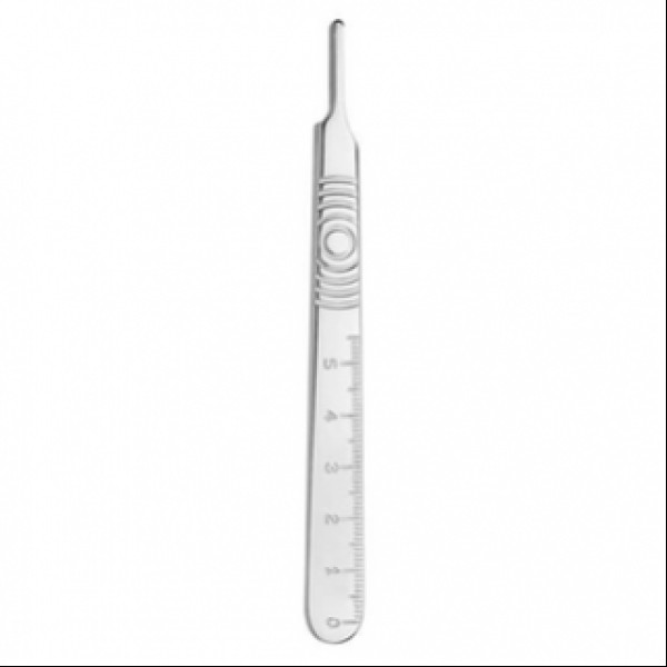 Scalpel Handle for scalpel blades, stainless steel, size #3