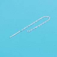 Sterling Silver Fine Ear Threads, 70mm, pair