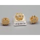 Large hole Metal Bead, pretty flower, 3.5mm hole, 14ct gold plated