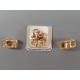 Large hole Metal Bead, pretty flower, 3.5mm hole, 14ct gold plated
