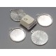 20mm Cabochon bezel setting, alloy, round tray, antiqued silver