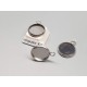 12mm Cabochon bezel setting, round, 1 loop front facing, stainless steel