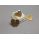 12mm Brass Heart Base, one hole centered, each
