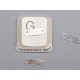 Sterling silver chain connector bar, 2 holes, 10x3mm, each