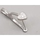 STOCK SALE: Sterling Silver Bail, rhodium plated, micro pave cubic zirconia pendant bail, each