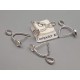 STOCK SALE: Sterling Silver Bail, rhodium plated, micro pave cubic zirconia pendant bail, each