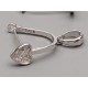 STOCK SALE: Sterling Silver Bail, rhodium plated, micro pave cubic zirconia pendant bail, each