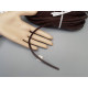 5mm strong pliable Leather thonging strip, dark brown, per metre