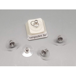 Discie stabiliser earring post clutch back, nickel free, pair