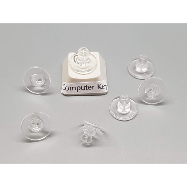 Discie stabiliser earring clutch back, metal free silicone, pair