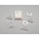 Discie stabiliser earring clutch back, metal free silicone, pair