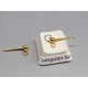 Ball Earring Stud with loop, 3mm ball, Gold colour, Stainless Steel, pair