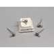 Earring Stud with front facing loop, 4mm ball, Surgical Steel, pair