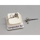 Earring Stud with front facing loop, 4mm ball, Surgical Steel, pair