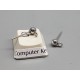 Earring Stud with front facing loop, 4mm ball, Surgical Steel, pair