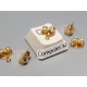 Scroll back for studs, large with loop for hanging, 18ct gold plated, pair