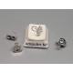 Scroll back for studs, large with loop for hanging, silver plated, pair
