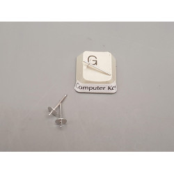 Sterling silver Ear studs, 4mm flat pad plus peg for half-drilled bead or pearl, pair