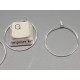 Sterling Silver Earring Hoops, loops 25mm, per pair