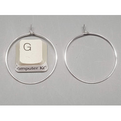 Sterling Silver Earring Hoops, loops 30mm, per pair