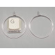 Sterling Silver Earring Hoops, loops 30mm, per pair